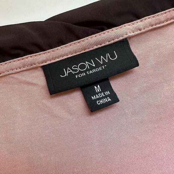 JASON WU for Target Blush Pink Vneck Bow Tie Short Sleeve Blouse size Medium NEW - Picture 6 of 10